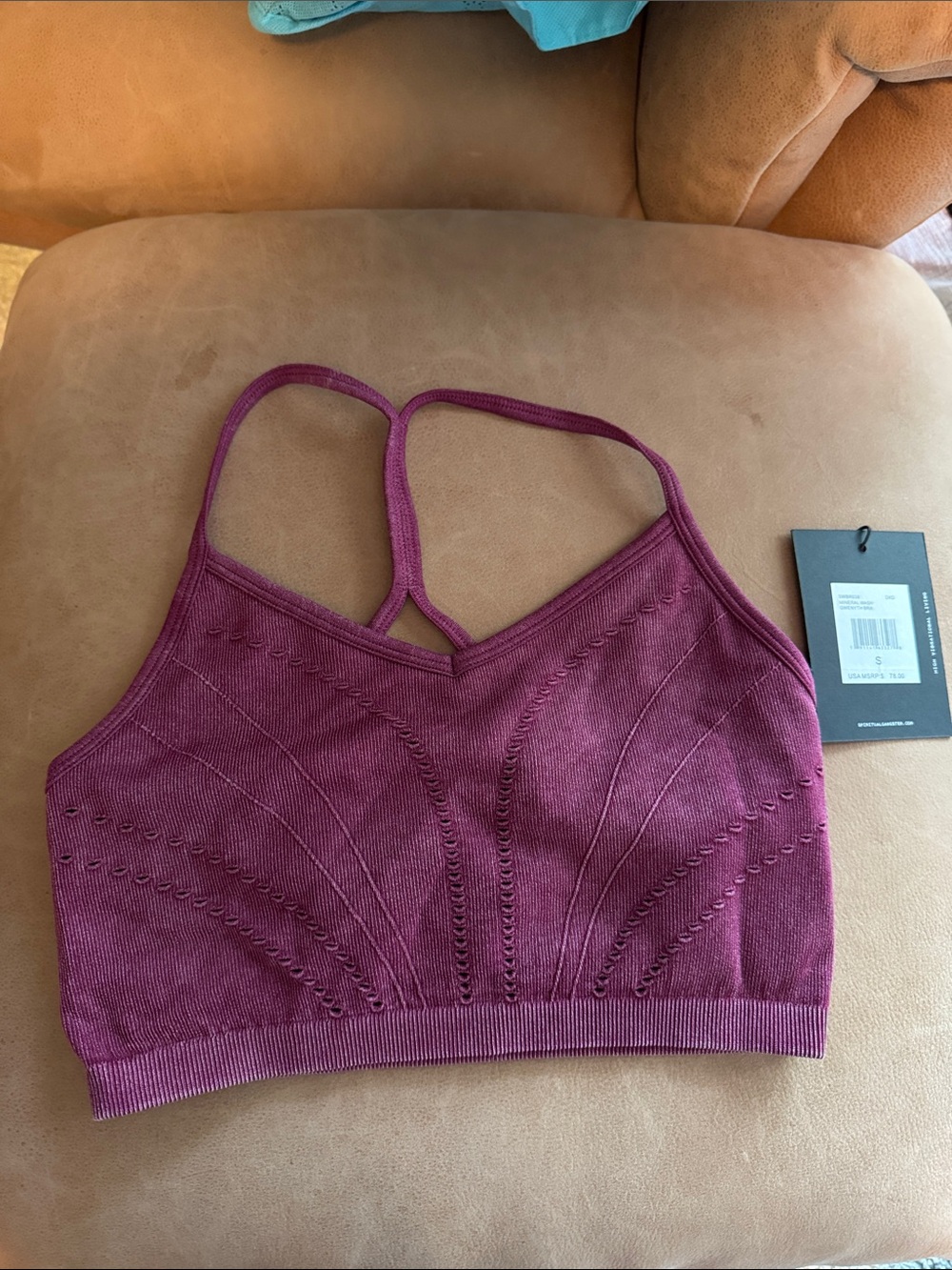 Spiritual Gangster Knit Racerback Bralette in Berry